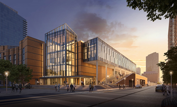A rendering of the Fort Worth Convention Center's SE entrance